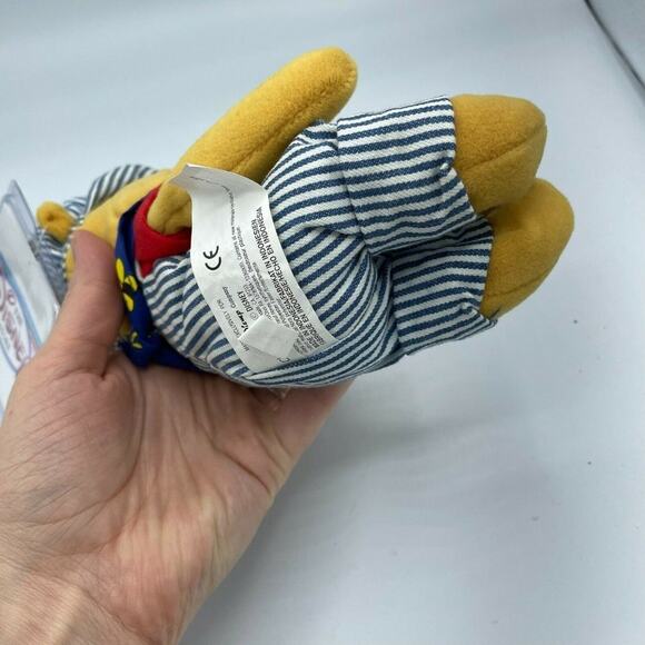 Disney Soft Toy For Kids Blue Striped Winnie The Mini Bean Bag Choo Choo Pooh 8 - Picture 5 of 7